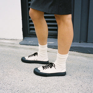 BUDDY X COLLECTIVE CANVAS SNEAKER - OFF-WHITE/BLACK