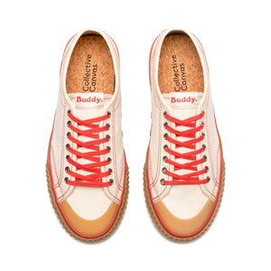 BUDDY X COLLECTIVE CANVAS SNEAKER - RED/GUM